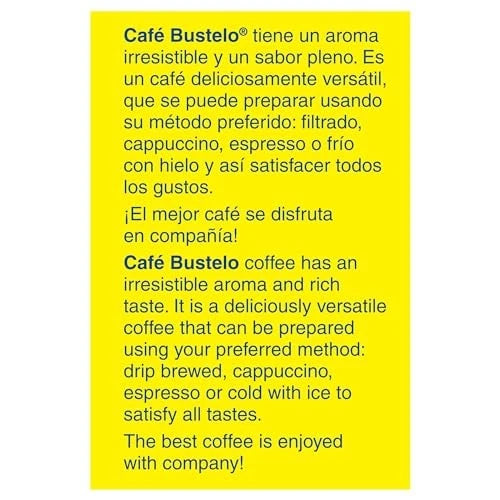 Cafe Bustelo Dark Roast Coffee 10 Ounce Vacuum Packed Bold Flavor Ground Coffee