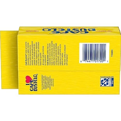 Cafe Bustelo Dark Roast Coffee 10 Ounce Vacuum Packed Bold Flavor Ground Coffee