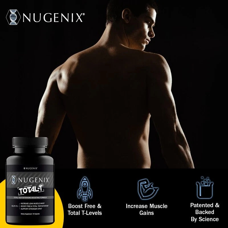 NUGENIX TOTAL-T-Free and Total Testosterone Booster Supplement for Men Brand New - Pack of 2