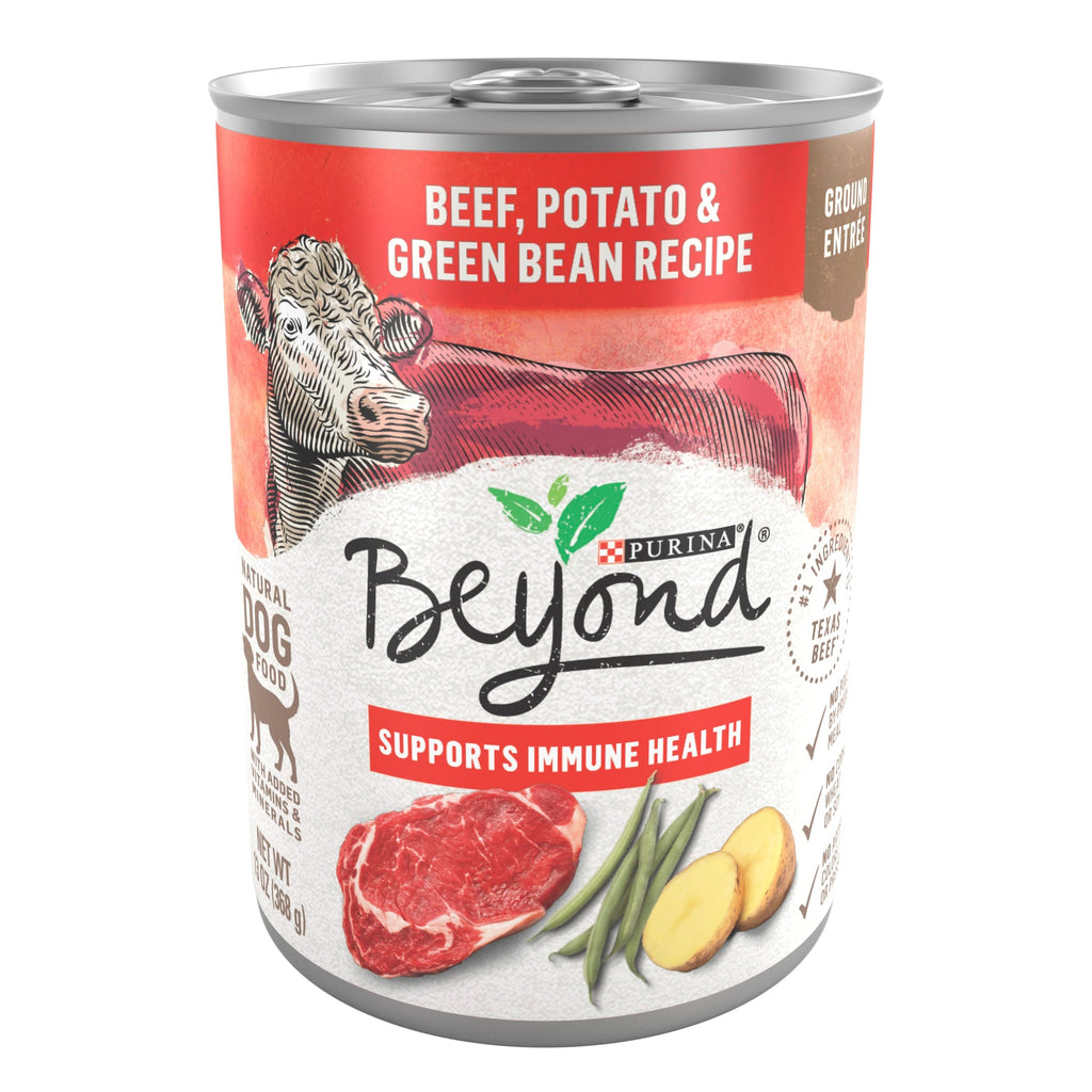 (6 pack) Purina Beyond Immune Health Wet Dog Food High Protein Ground Entree Beef & Potato, 13 oz Can