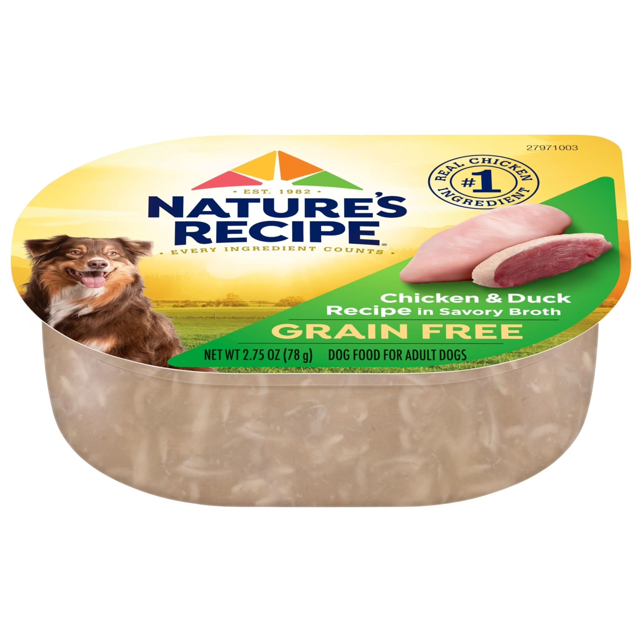 Nature’s Recipe Chicken & Brown Rice Recipe in Savory Broth Wet Dog Food, 2.75 oz. Cup