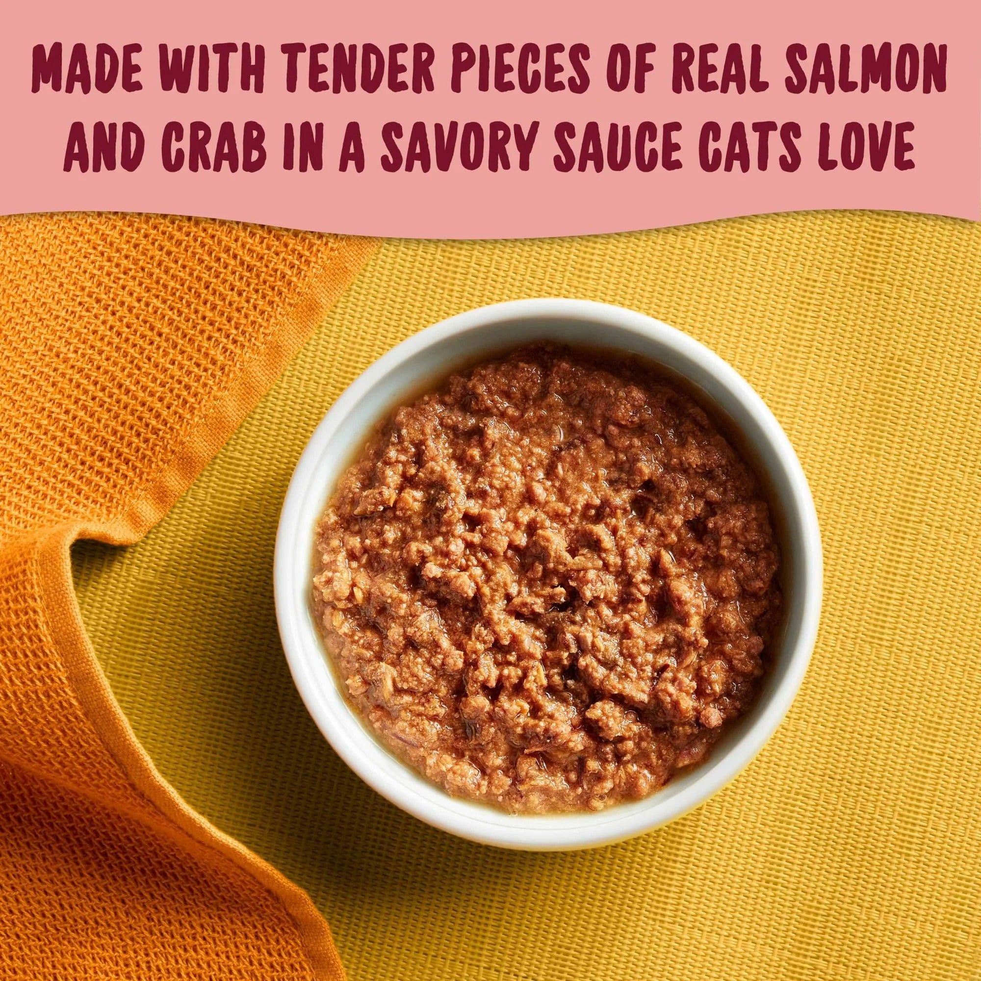Meow Mix Tenders in Sauce Wet Cat Food With REAL Salmon & Crab, 2.75 Oz. Cups, 12 Pack (Packaging And Formulation Updates Underway)