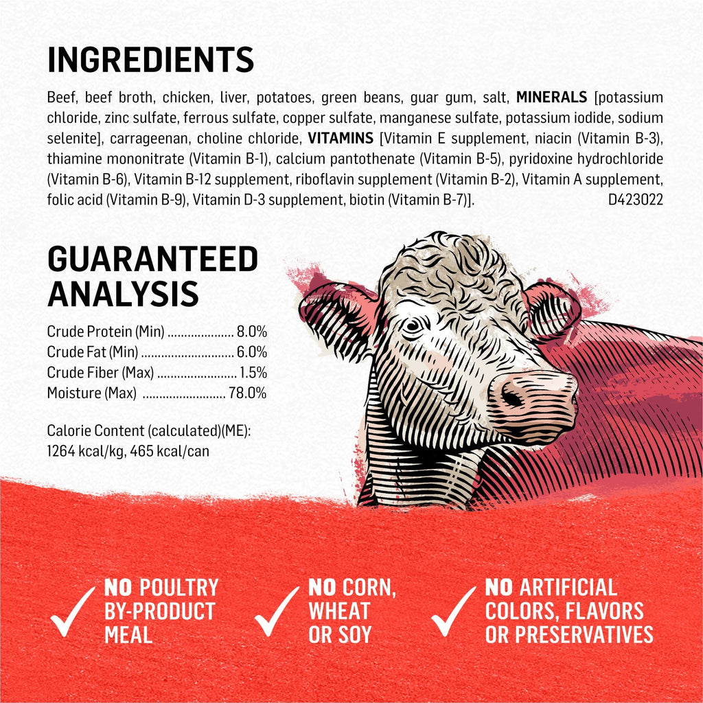 (6 pack) Purina Beyond Immune Health Wet Dog Food High Protein Ground Entree Beef & Potato, 13 oz Can