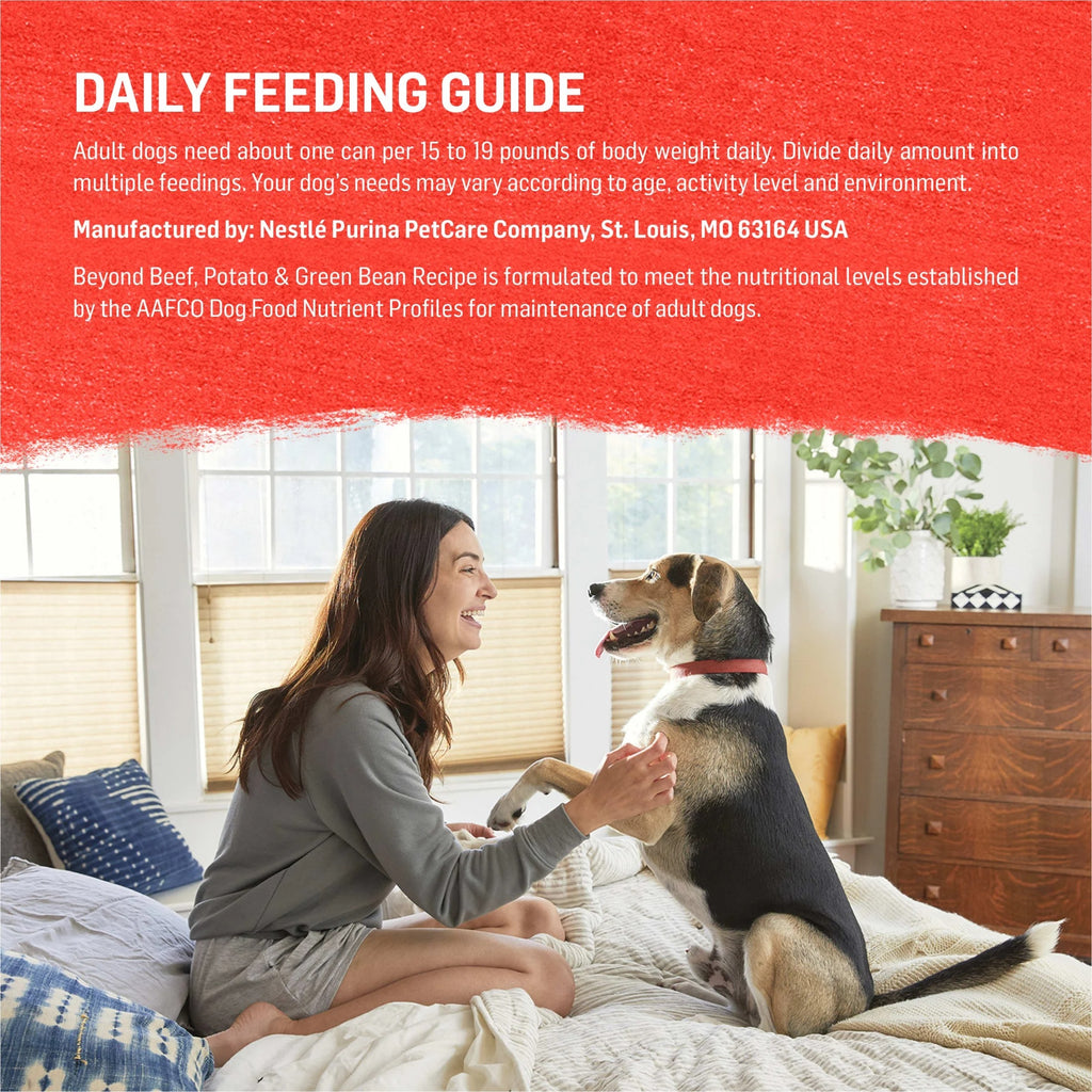 (6 pack) Purina Beyond Immune Health Wet Dog Food High Protein Ground Entree Beef & Potato, 13 oz Can