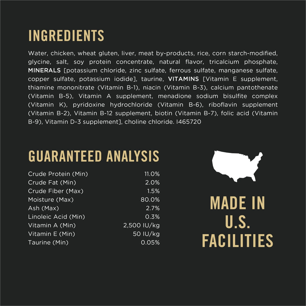 Purina Pro Plan High Protein Cat Food Wet Gravy, Chicken and Rice Entree, 3 oz. Pull-Top Can